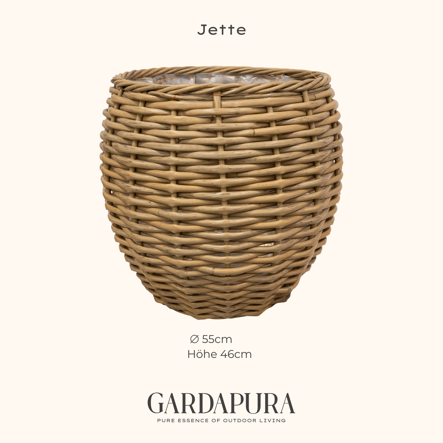 Jette – handgeflochtener Pflanztopf