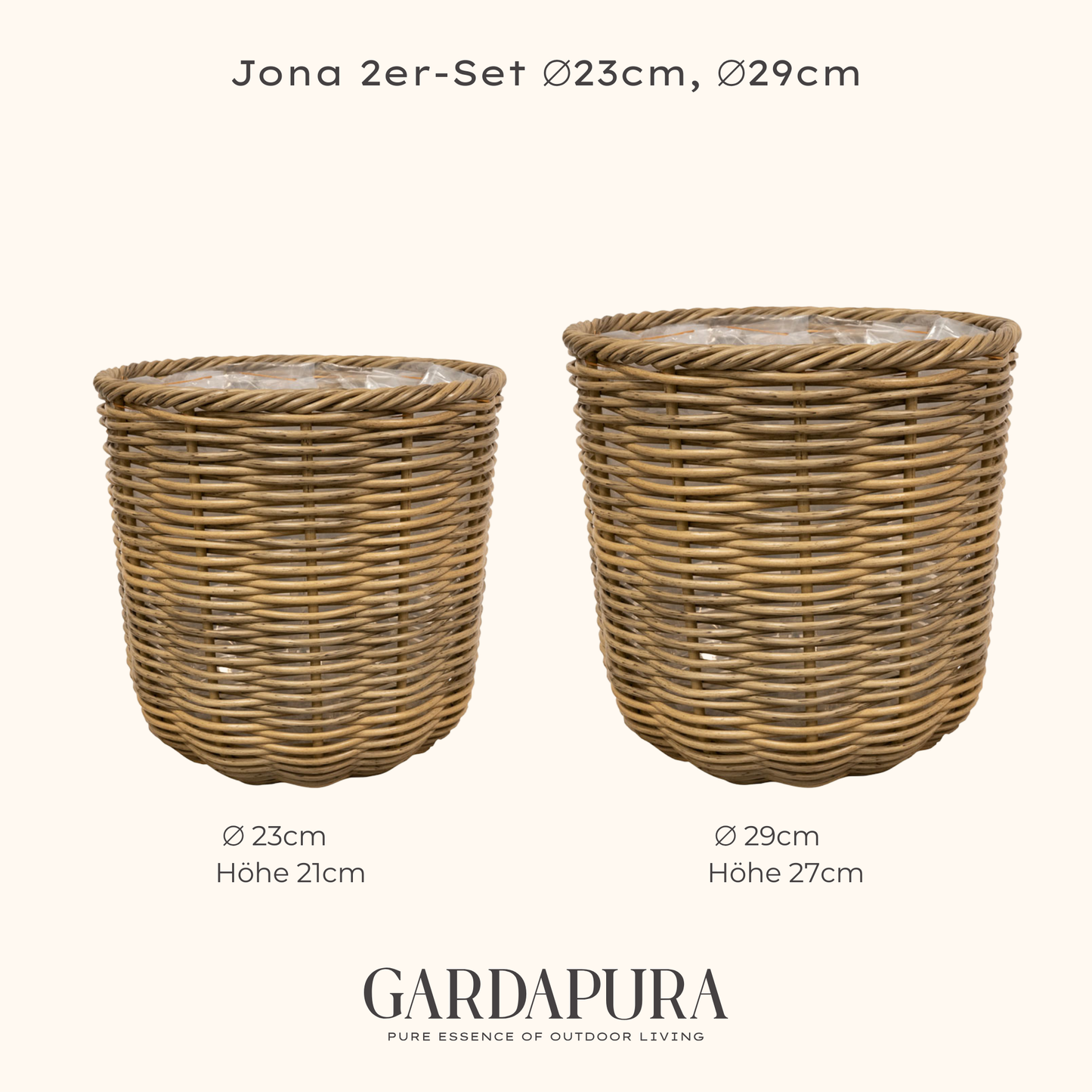 Jona – handgeflochtener Pflanztopf