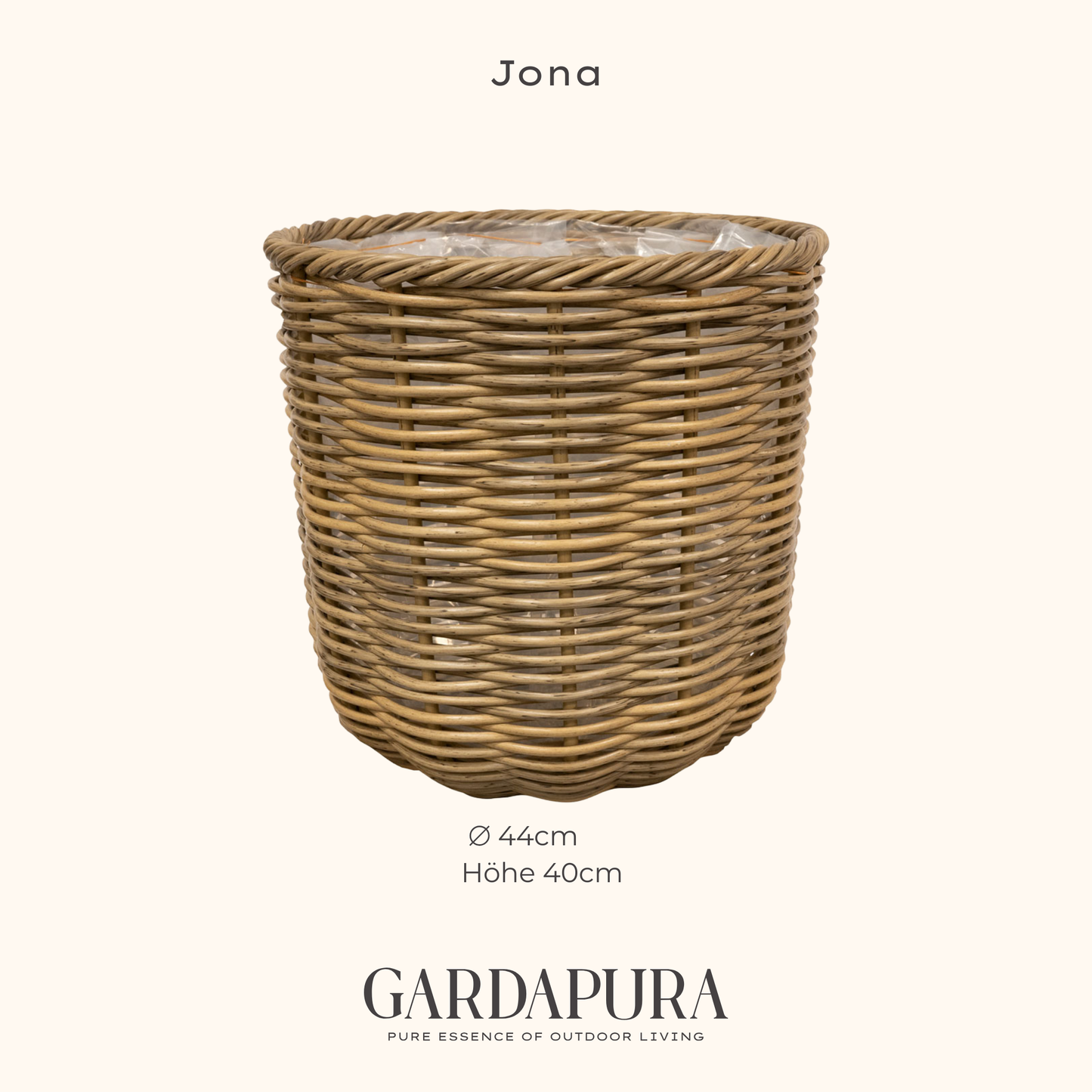 Jona – handgeflochtener Pflanztopf