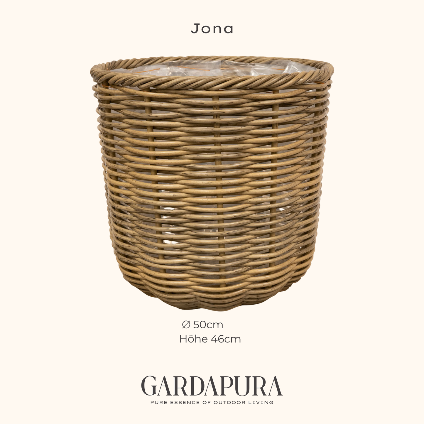 Jona – handgeflochtener Pflanztopf