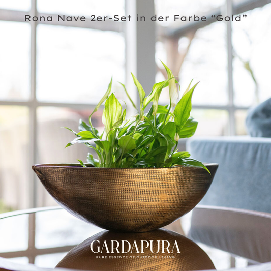 Rona Nave 2er-Set – Pflanzschalen aus Metall
