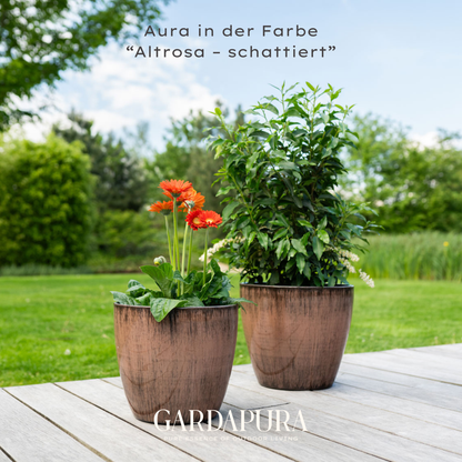 Aura im 4er Set – Pflanztopf-Set aus Metall