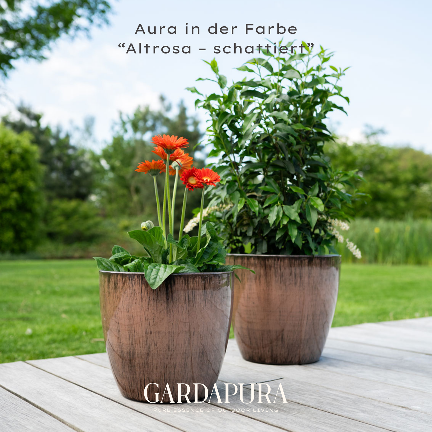 Aura im 4er Set – Pflanztopf-Set aus Metall