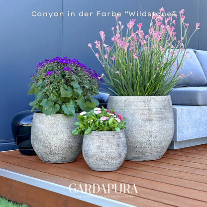 Canyon – Pflanztopf aus Kunststoff-Gestein-Mischung