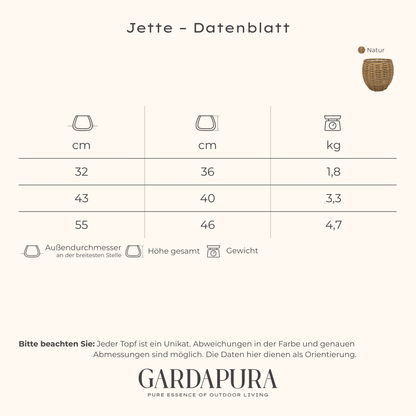 Jette – handgeflochtener Pflanztopf