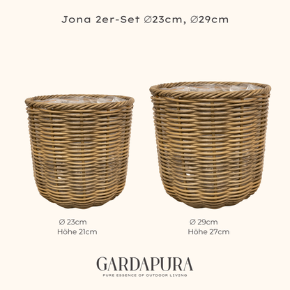 Jona – handgeflochtener Pflanztopf