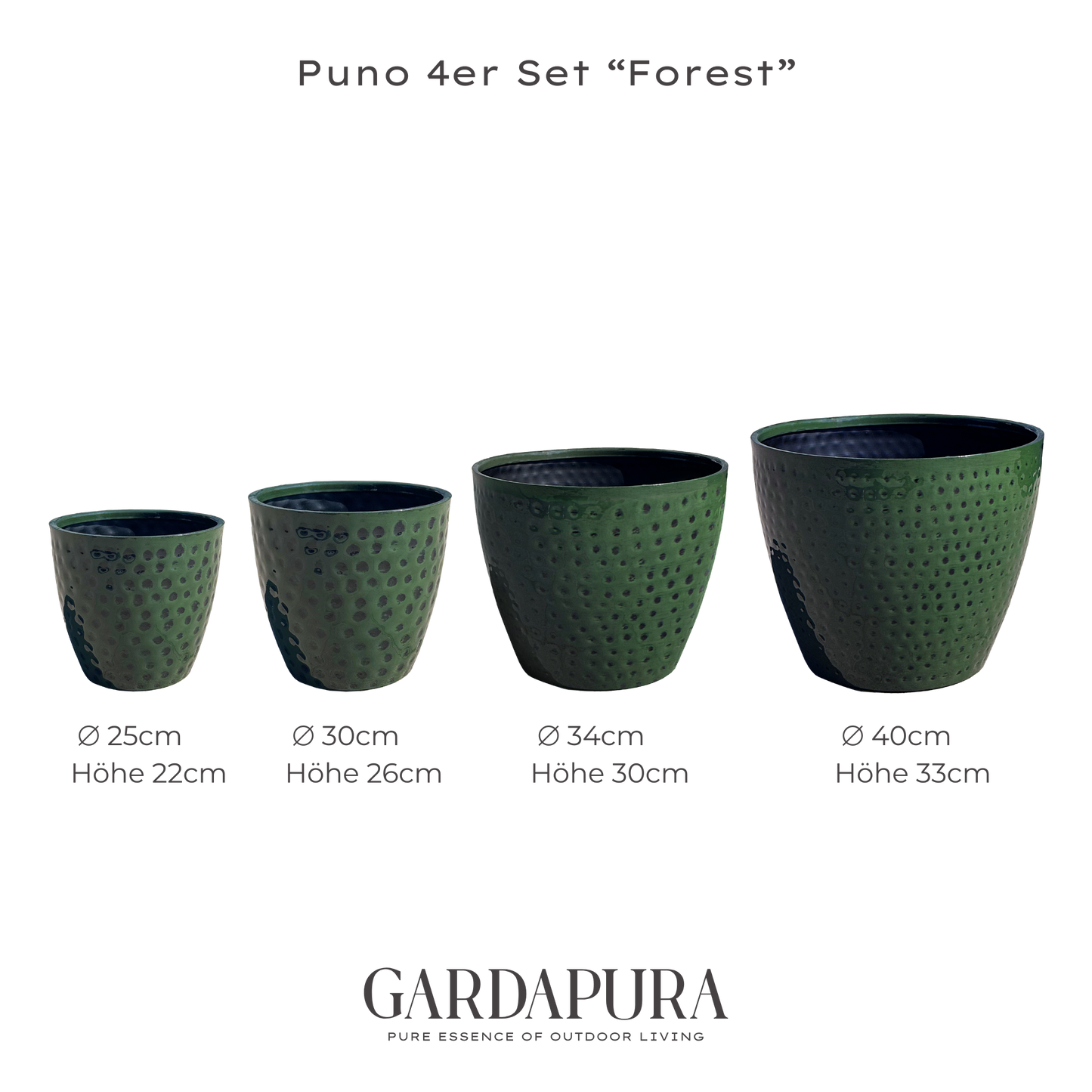 Puno 4er Set – Pflanztopf aus Metall