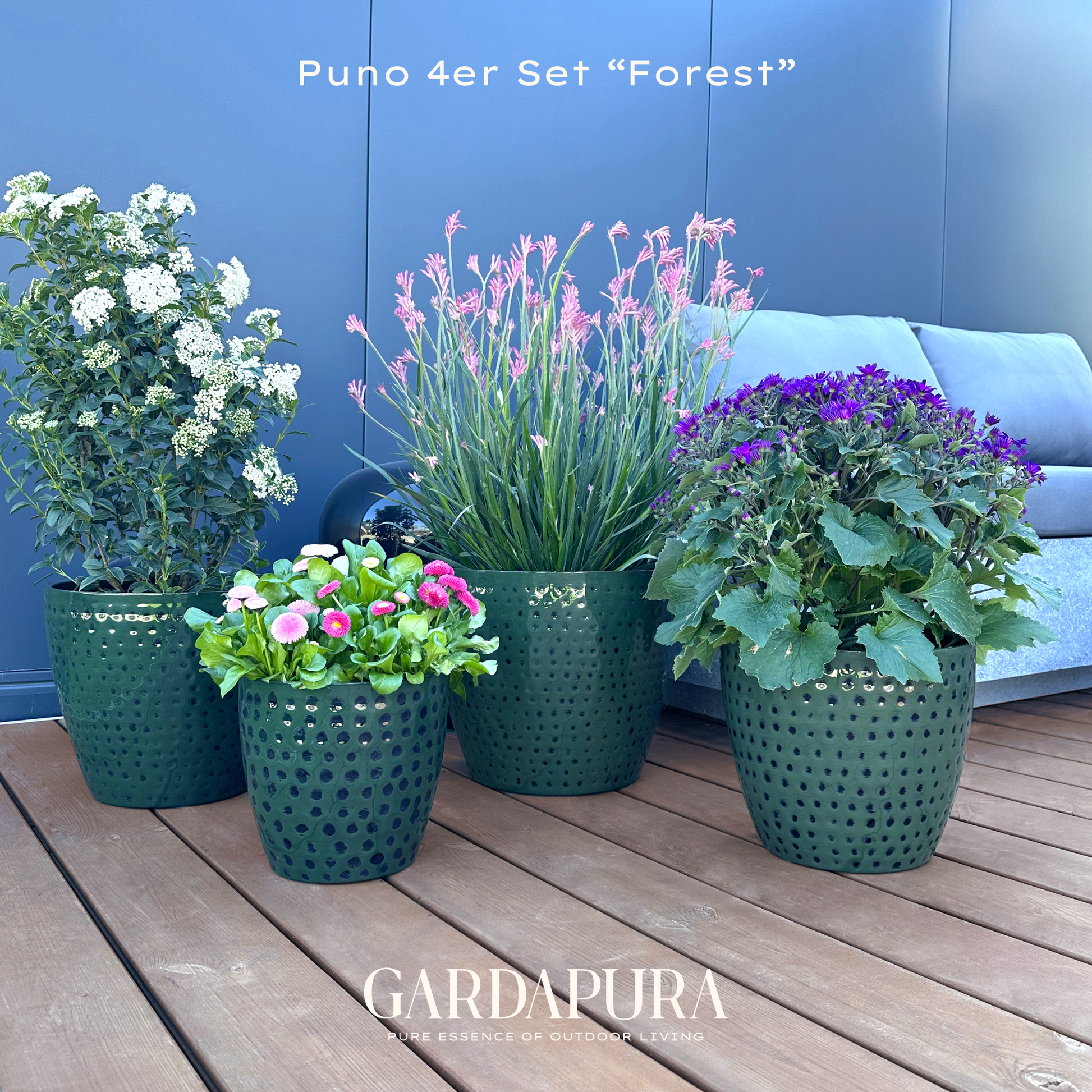 pflanztopf metall groß Puno 4er-Set – Pflanztopf aus Metall – Gardapura