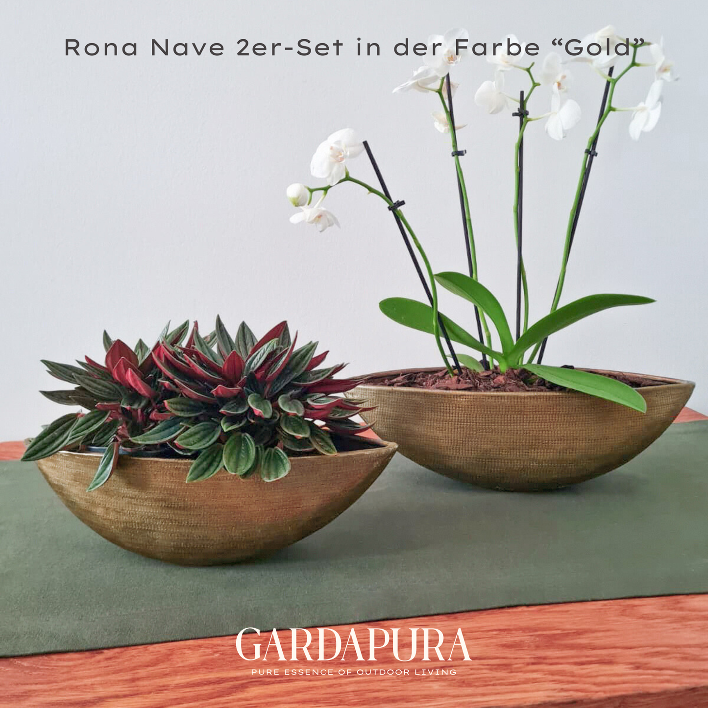 Rona Nave 2er-Set – Pflanzschalen aus Metall