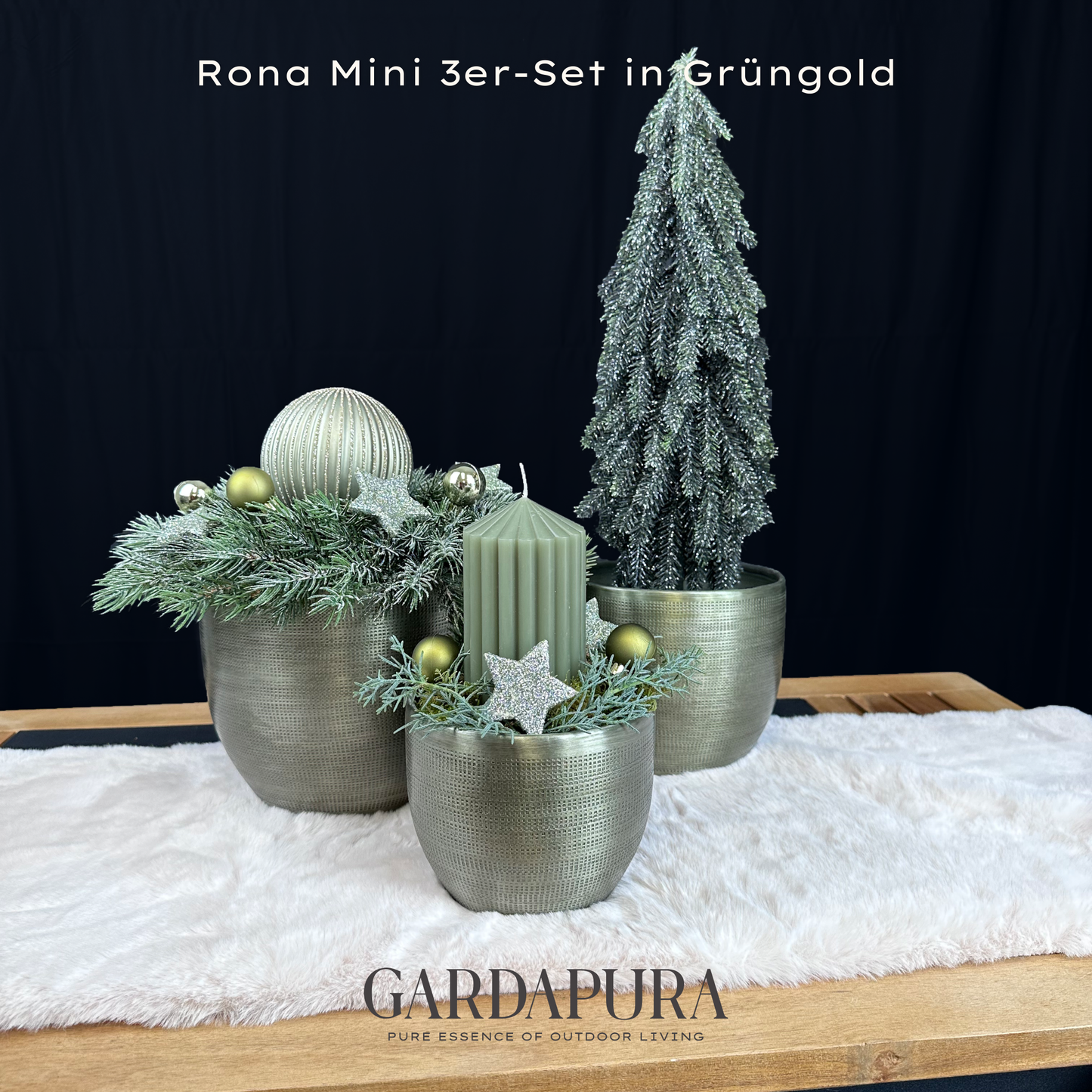 Rona Mini 3er-Set – Pflanztöpfe aus Metall