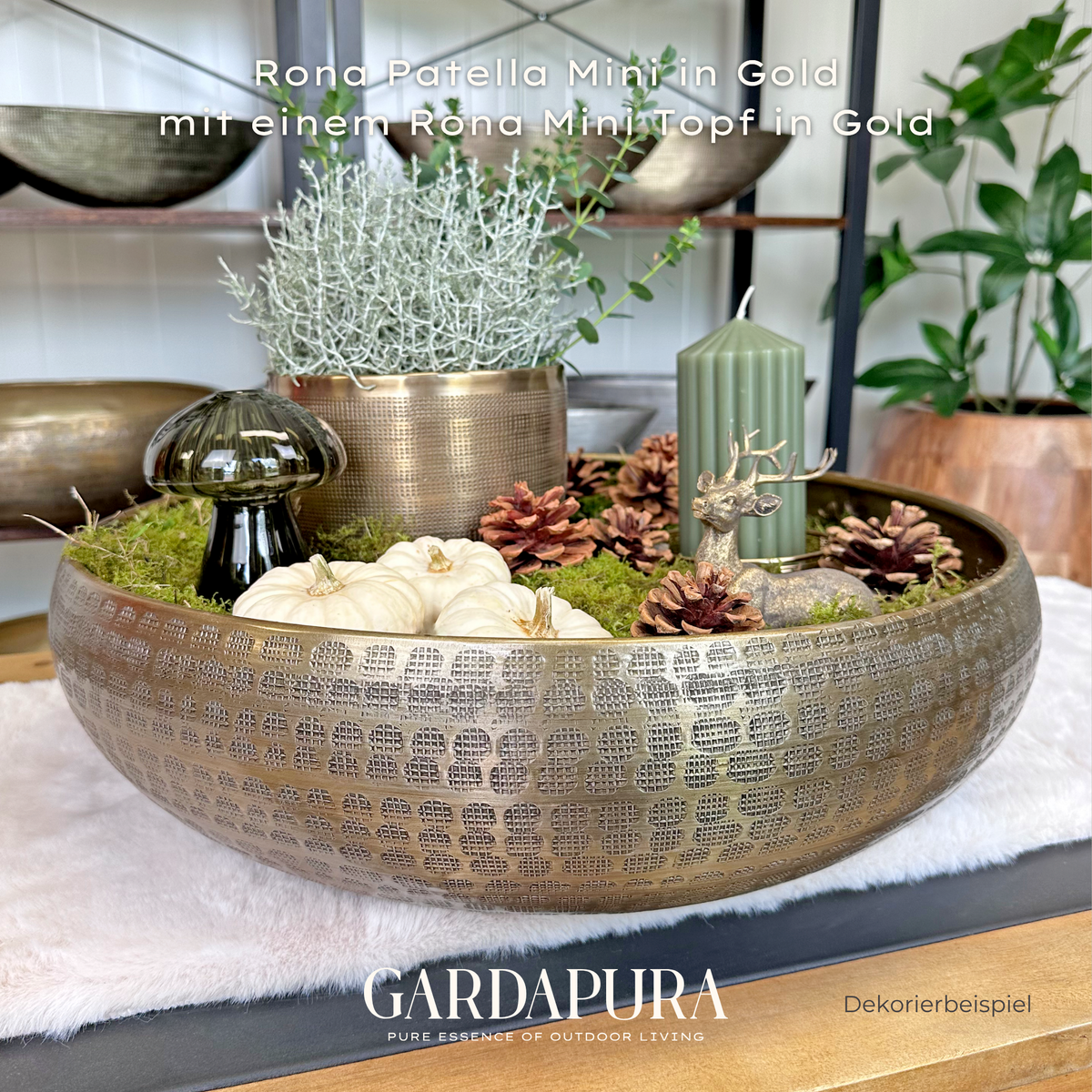 Rona Patella Mini – Pflanzschale aus Metall – Gardapura