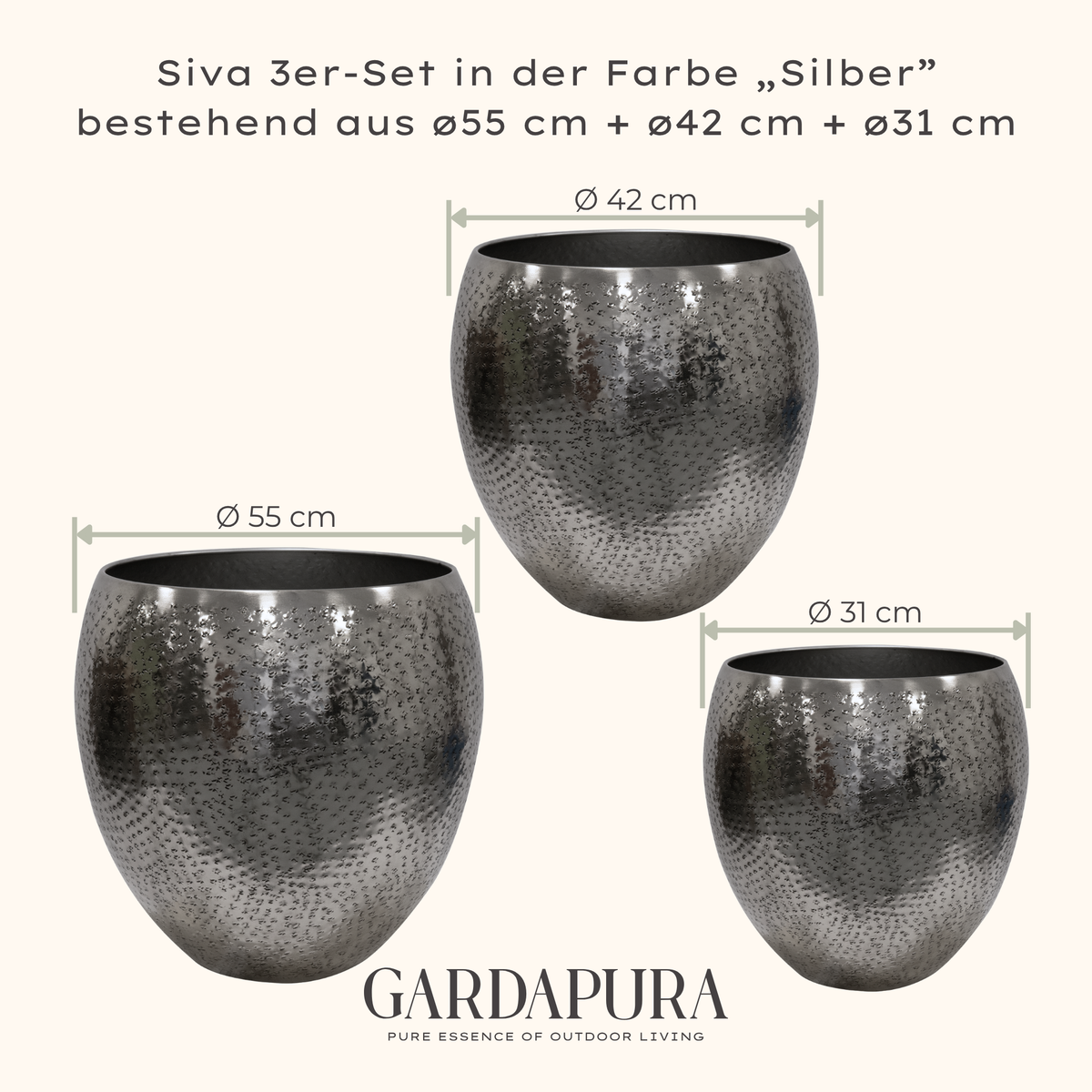 Siva – Pflanztopf aus Metall