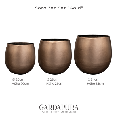 Sora 3er-Set – Pflanztopf aus Metall