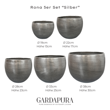 Rona 5er Set – Pflanztöpfe aus Metall